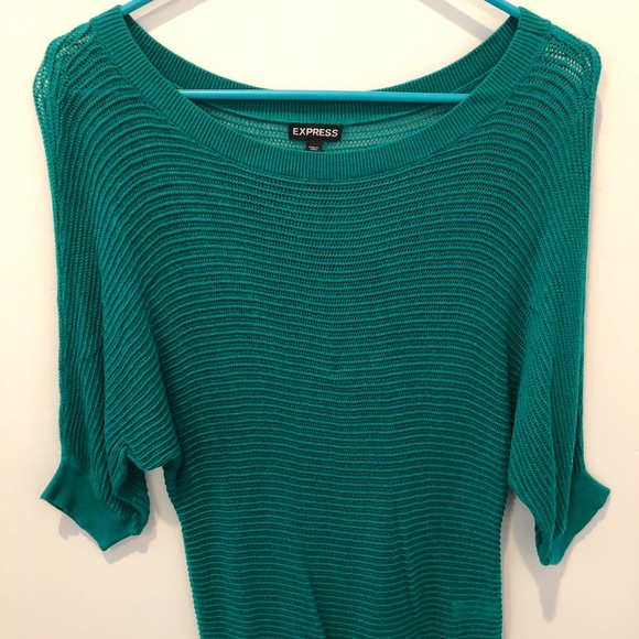 Express Green Sweater Sz Small - Picture 3 of 6
